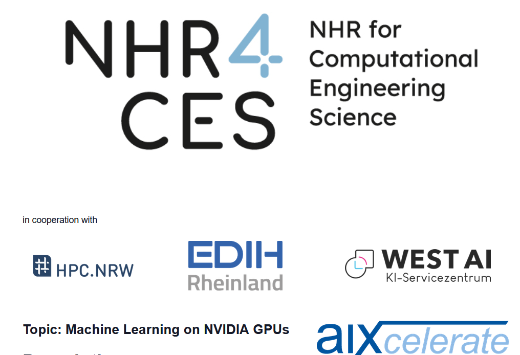 NHR4CES: Maschinelles Lernen auf HPC